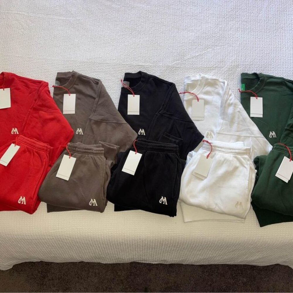 100% cotton tracksuit - RED Sweatpants